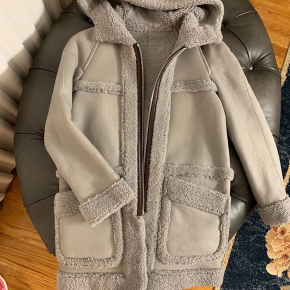 coach reversible shearling coat